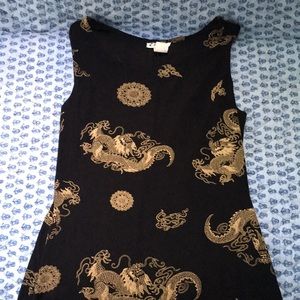 Vintage 90s Chinese Dragon Dress